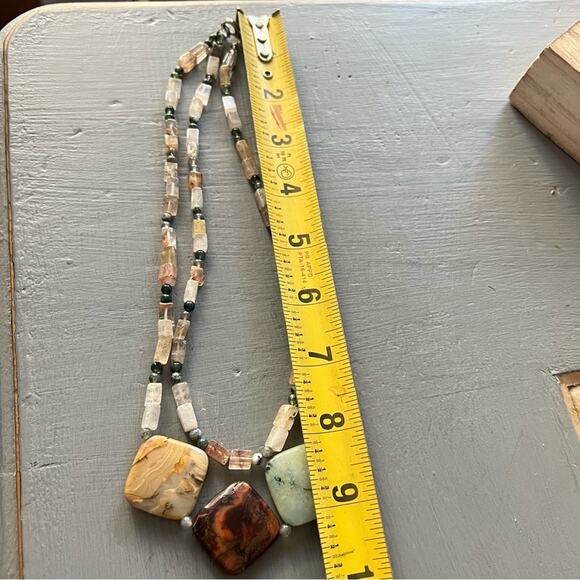 Polished Stones Double Strand Beaded Necklace - Picture 8 of 8